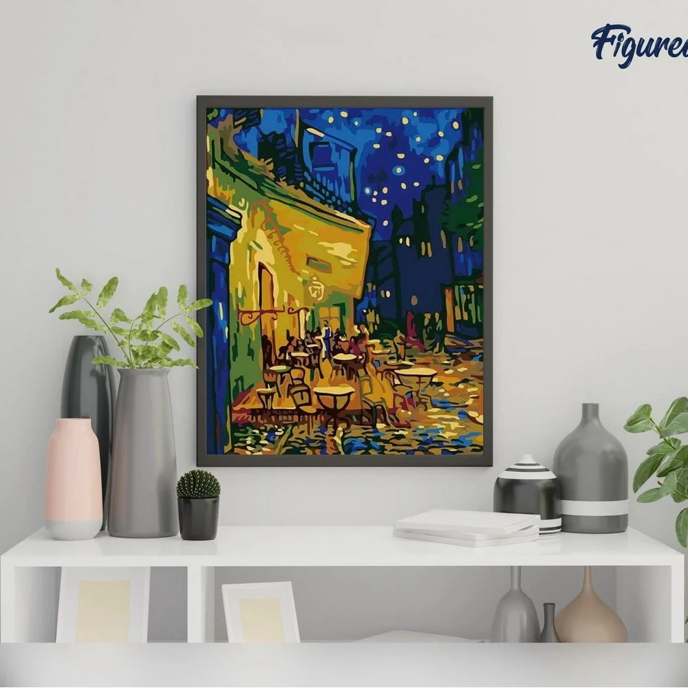 Figured’Art Paint By Numbers Van Gogh Café Terrace at Night