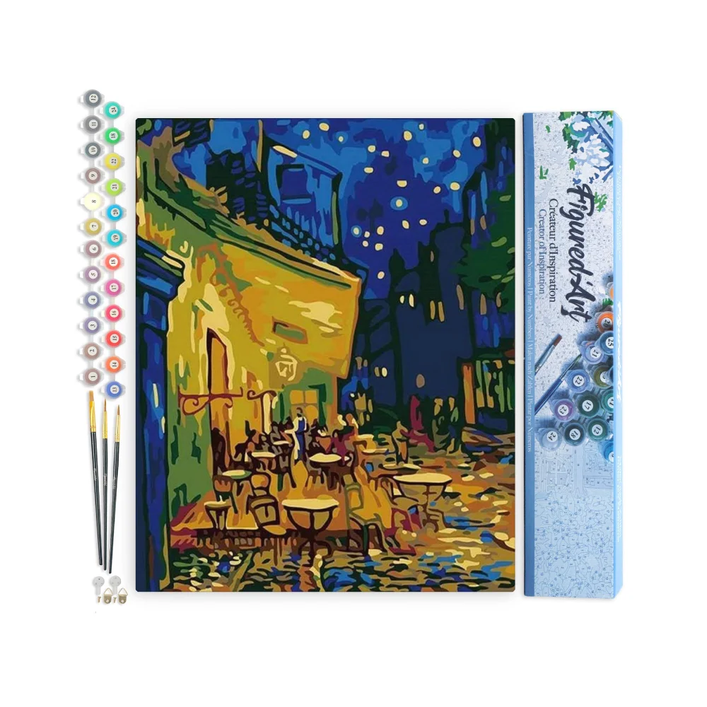 Figured’Art Paint By Numbers Van Gogh Café Terrace at Night