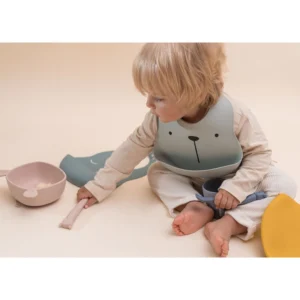 The Cotton Cloud Lili the Bear Μπωλ Σιλικόνης Απαλό Ρόζ