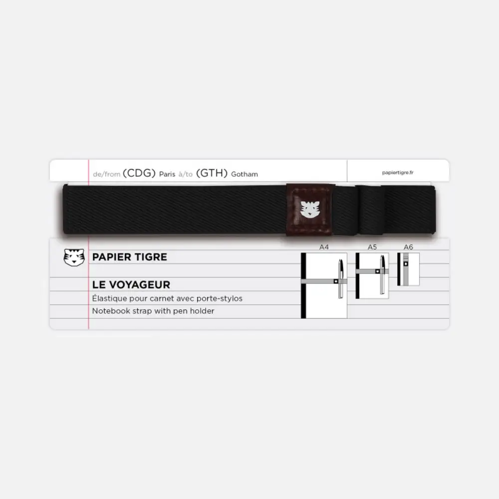 Papier Tigre – Λάστιχο Voyageur Elastic Band Μαύρο
