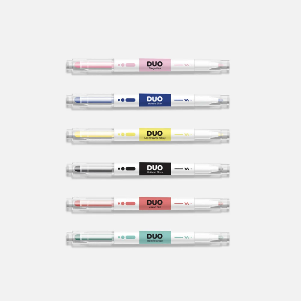 Papier Tigre σετ 6 διπλών μαρκαδόρων felt pens