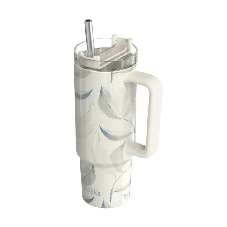 Quokka Handled Tumbler Θερμός 950ml Cotton με Λαβή & Καλαμάκι