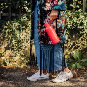 Alternative view of Quokka STEEL Μπουκάλι Θερμός Ανοξείδωτο με Λαβή BPA Free 510ml – Cherry Red