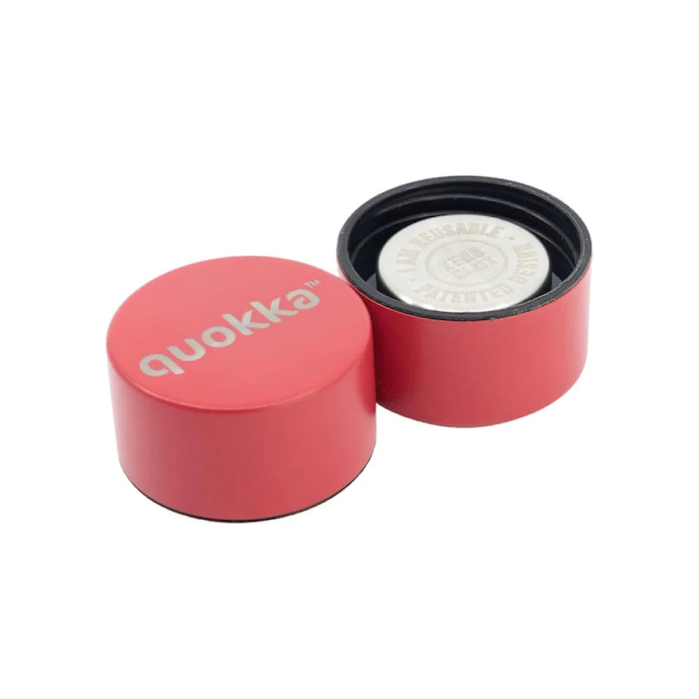 Quokka STEEL Μπουκάλι Θερμός Ανοξείδωτο με Λαβή BPA Free 510ml – Cherry Red - Image 3