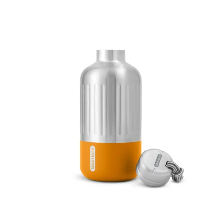 Black and Blum stainless steel travel bottle orange 650ml