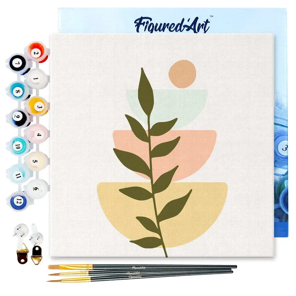 Figured’Art Bohemian Botanical Art painting by numbers 20x20