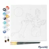 Figured’Art Cat Plays with Monstera painting by numbers 20x20