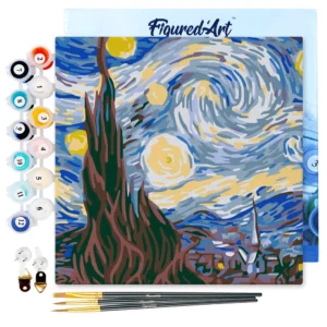 Figured’Art Van Gogh Starry Night painting by numbers 20x20