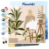 Figured’Art Woman in the Room with Plants painting by numbers 20x20