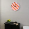 HOUSEVITAMIN Ρολόι Τοίχου Striped Pattern Orange Pink