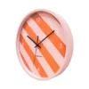 HOUSEVITAMIN Ρολόι Τοίχου Striped Pattern Orange Pink