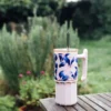 Quokka Θερμός Mug Stainless Steel 720ml Blue Feather με Λαβή & Καλαμάκι