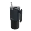 Quokka Θερμός Mug Stainless Steel 720ml Umi Black με Λαβή & Καλαμάκι