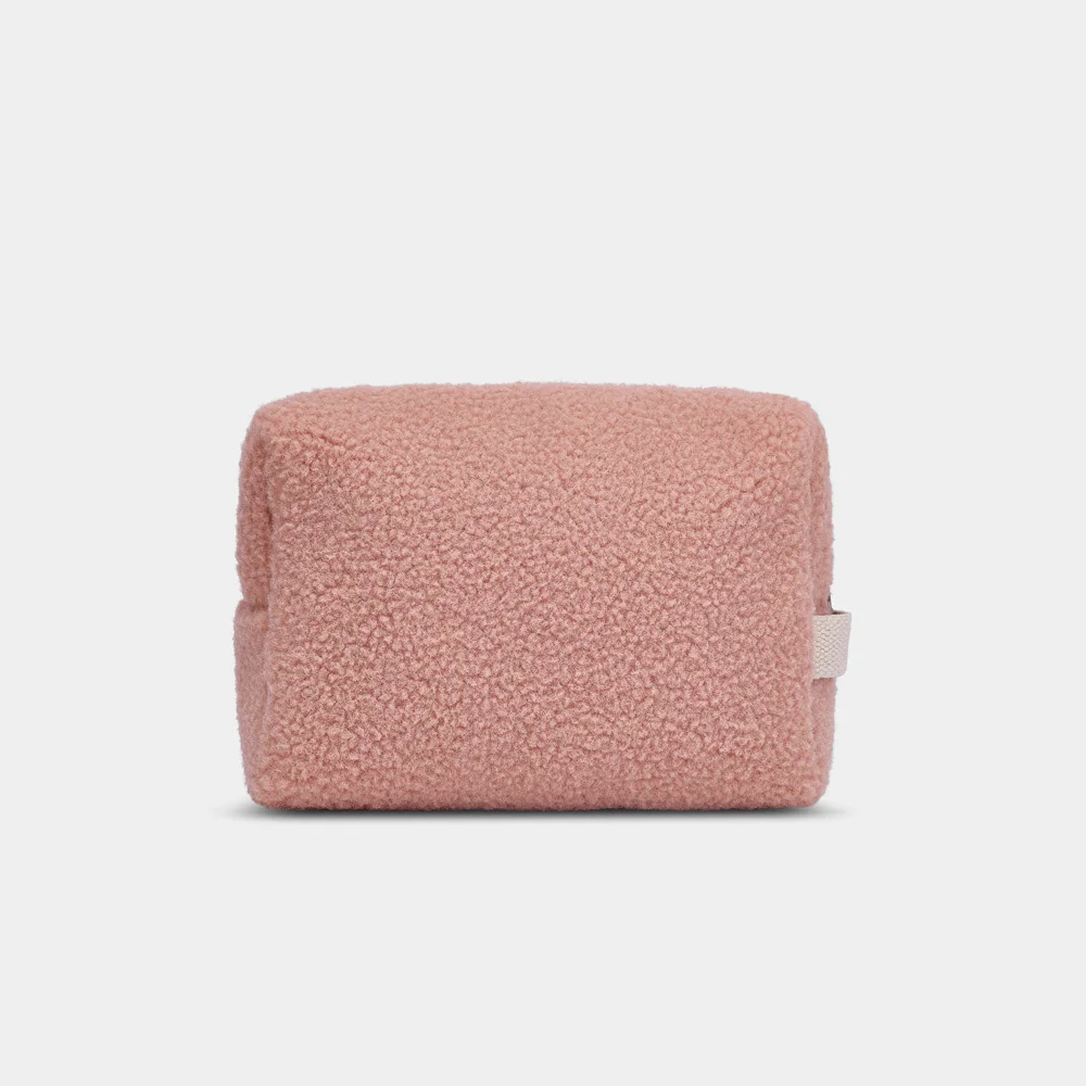 Hindbag Leon Teddy Powder Pink toiletry bag