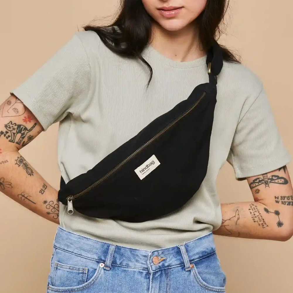 Hindbag Large Sasha Black fanny pack