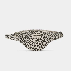 Hindbag Τσαντάκι Μέσης Large Sasha Leopard Off-white | Large Banana Bag από Οργανικό Βαμβάκι