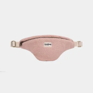 Large fanny pack Hindbag Sasha σε powder pink teddy