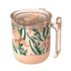 Quokka Steel Drop Safe Wave Peach Floral insulated mug 260ml