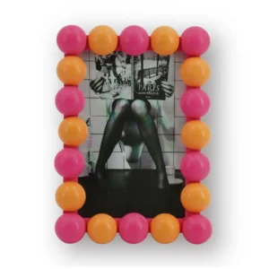 HOUSEVITAMIN Bubbles photo frame Neon Pink Orange