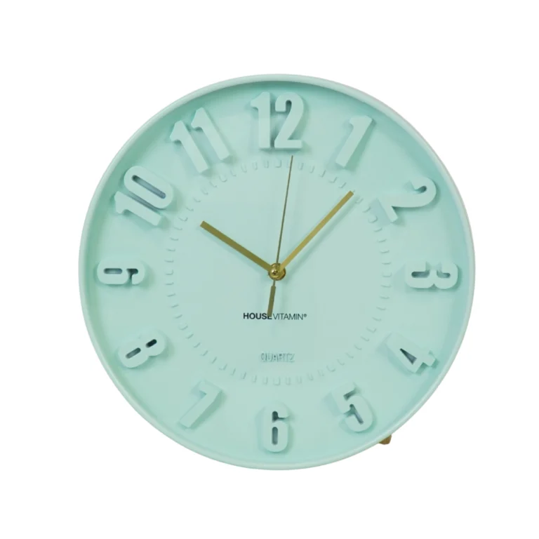 HOUSEVITAMIN Light Green wall clock 30cm