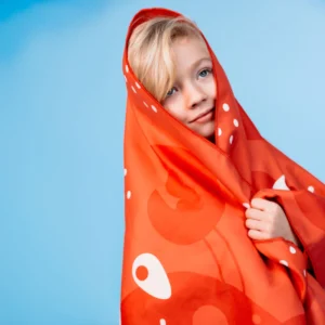 Swim Essentials Παιδική Πετσέτα Θαλάσσης Microfiber Red – Crabby 135x65 cm