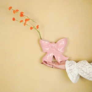 HOUSEVITAMIN Διακοσμητικό Βάζο Bow Pink