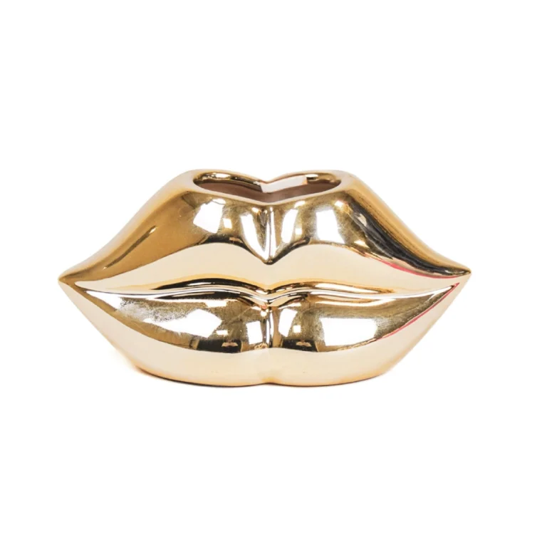 HOUSEVITAMIN Διακοσμητικό Βάζο Lip Gold