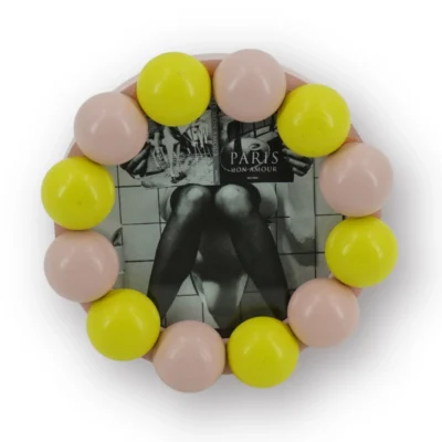 HOUSEVITAMIN Κορνίζα Bubbles Light Pink/Yellow 14.5x14.5cm