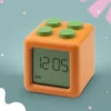 Mary’s Mini Ξυπνητήρι Cube Orange – Ρολόι Ξυπνητήρι σε Σχήμα Κύβου