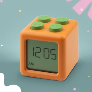 Mary’s Mini Ξυπνητήρι Cube Orange – Ρολόι Ξυπνητήρι σε Σχήμα Κύβου