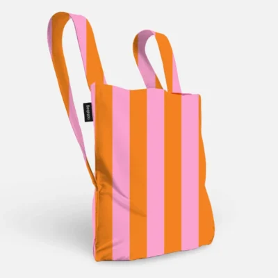 Notabag The Original Convertible Bag Orange/Pink Stripes