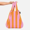 Notabag The Original Convertible Bag Orange/Pink Stripes – Τσάντα & Backpack 2-σε-1