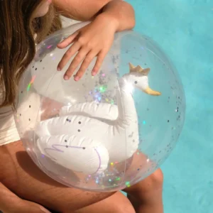 SUNNYLiFE Φουσκωτή Μπάλα Παραλίας 3D Princess Swan με Glitter