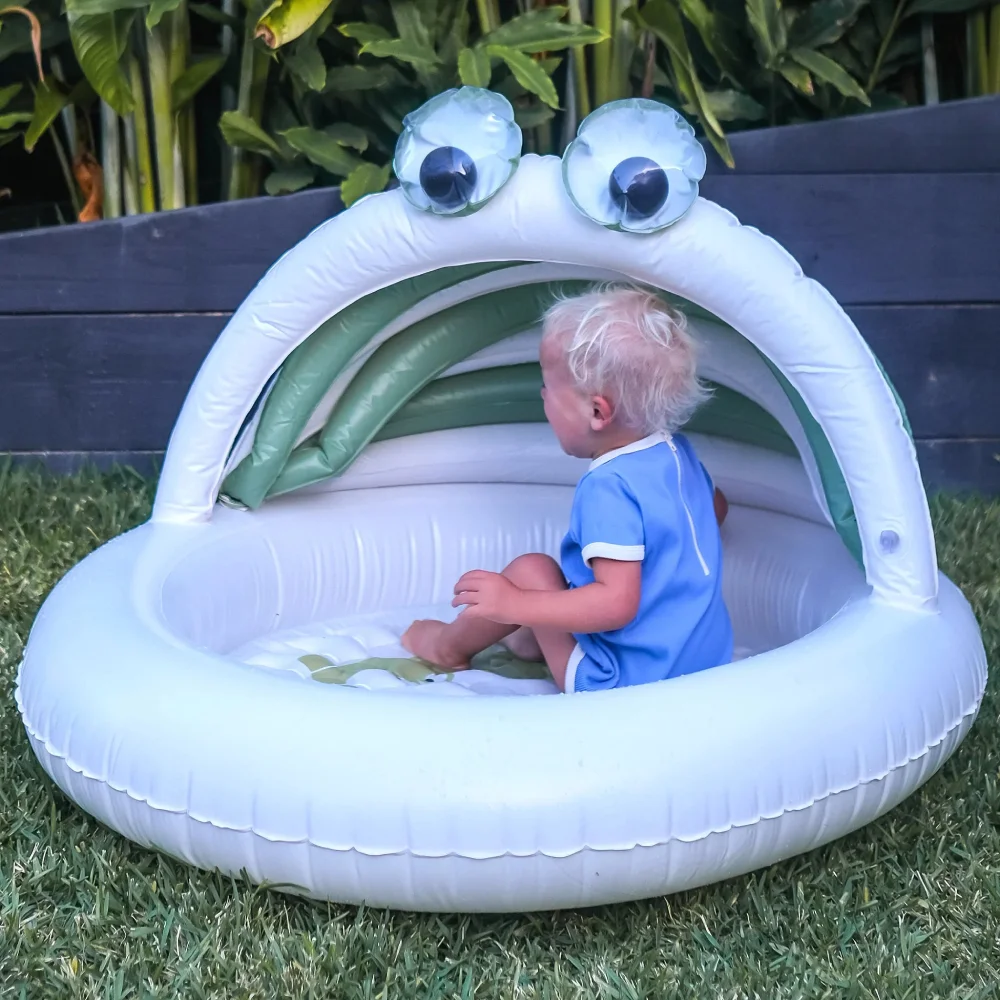 SUNNYLiFE Παιδική Φουσκωτή Πισίνα Cookie the Croc με Σκίαστρο