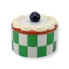 HOUSEVITAMIN Διακοσμητικό Βαζάκι Αποθήκευσης Tartlet Whipped Cream Green 9×9×7.5cm
