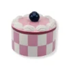HOUSEVITAMIN Διακοσμητικό Βαζάκι Αποθήκευσης Tartlet Whipped Cream Pink 9×9×7.5cm