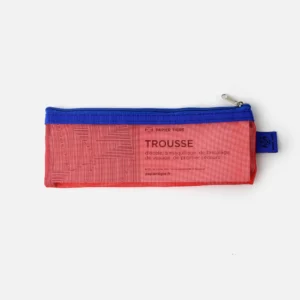 Papier Tigre Pencil Case Couleur Red Διάφανη Mesh Κασετίνα
