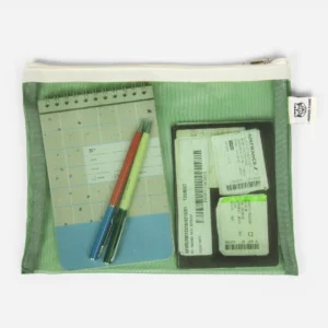 Papier Tigre Mesh Pocket Couleur Vert Medium Διάφανη Θήκη Organizer