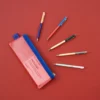 Papier Tigre Pencil Case Couleur Red Διάφανη Mesh Κασετίνα